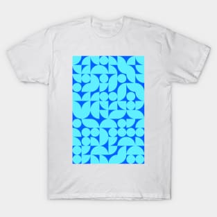 Kids Bluish Geometric Pattern - Shapes #4 T-Shirt